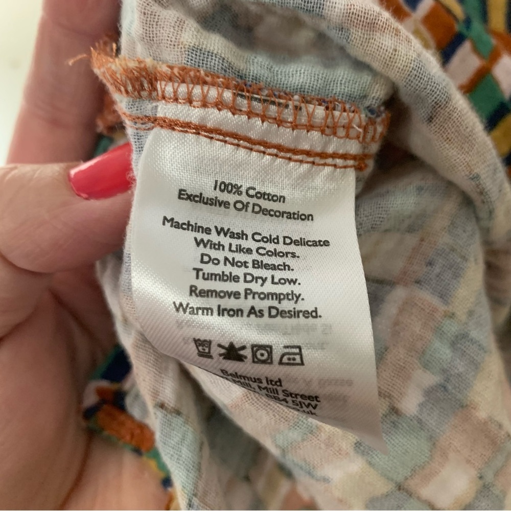 Eddie Bauer printed gauzy cotton top sz L - Picture 5 of 6